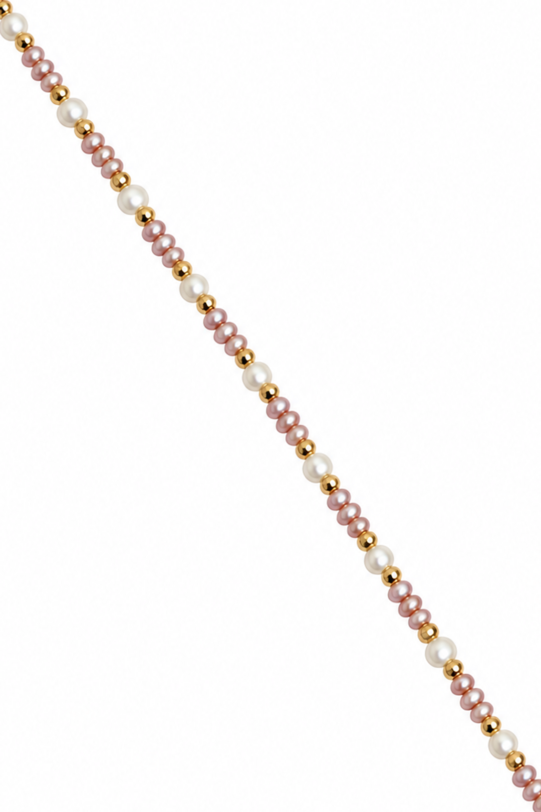 Pulsera Perlas Rosas y Blancas