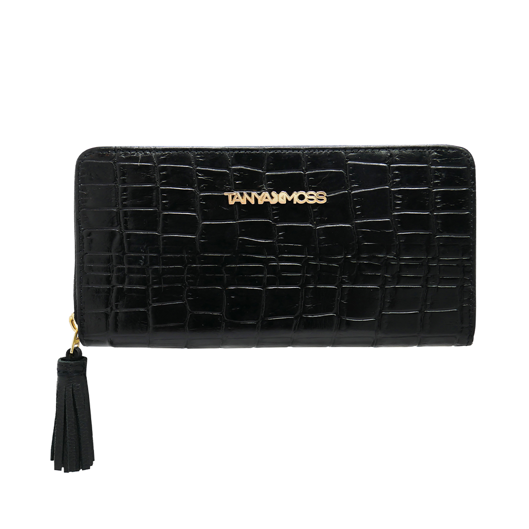 Cartera De Piel Negra