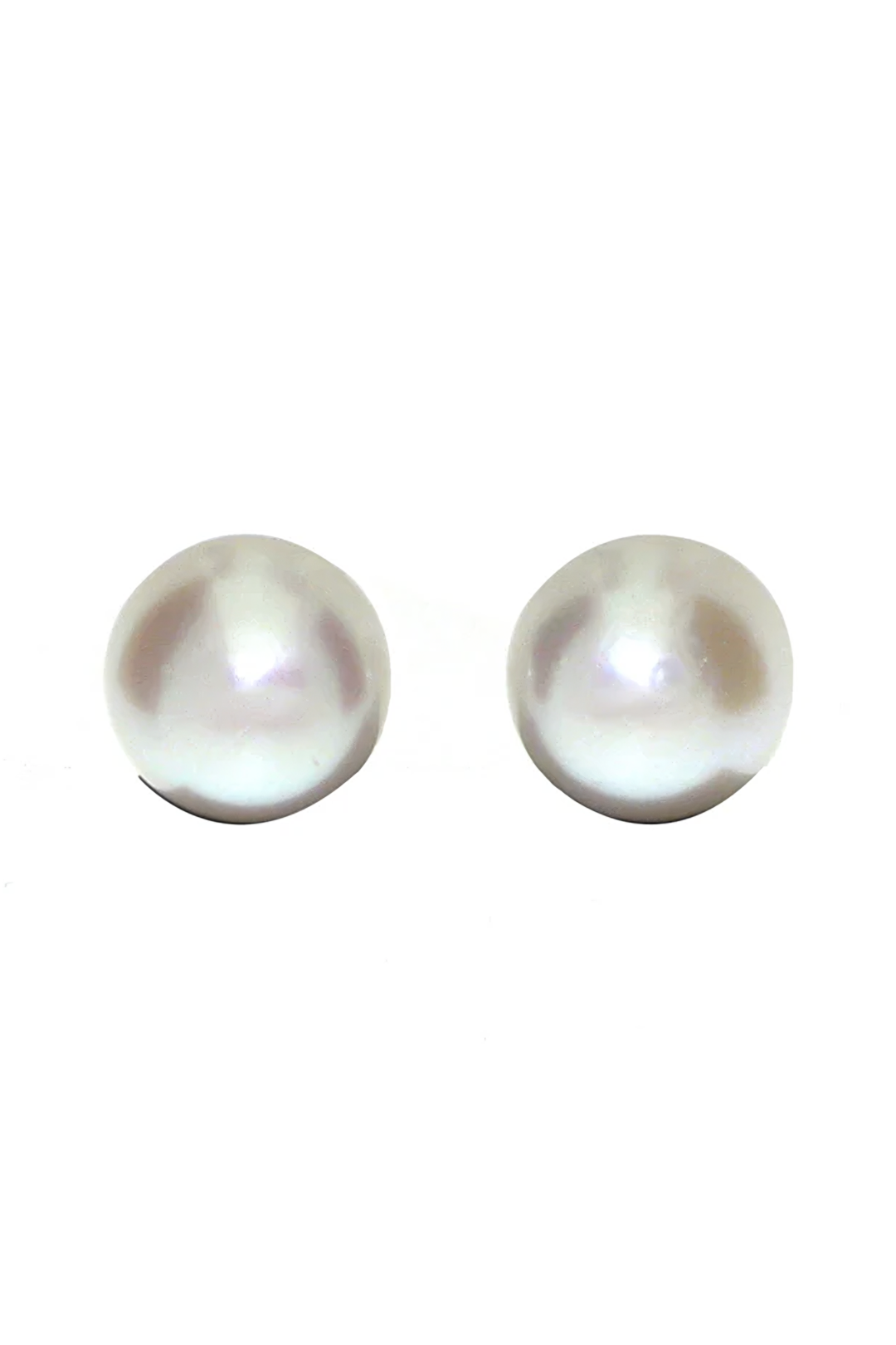 Broqueles Mujer Plata 925 Perla Boton Blanca Anamora por Tanya Moss - Tanya Moss