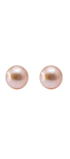 Broqueles grandes de Perla Rosa y Plata - Tanya Moss