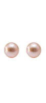 Broqueles grandes de Perla Rosa y Plata - Tanya Moss