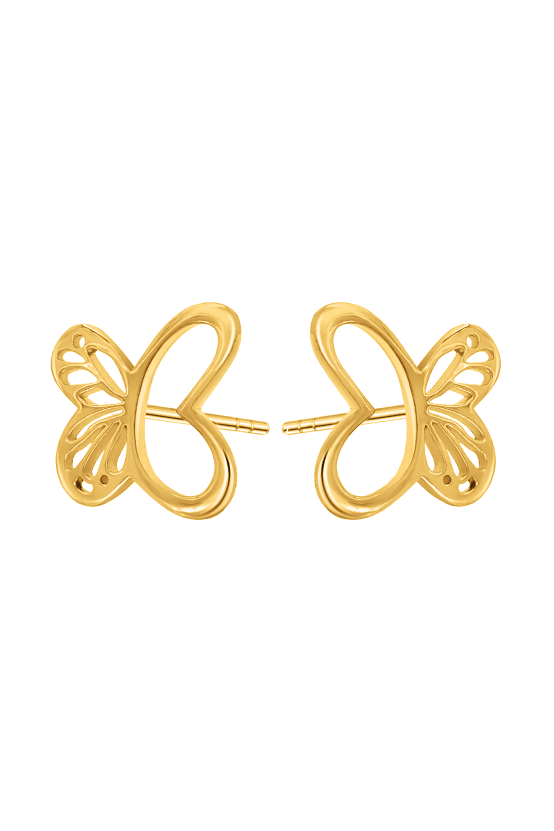 Broqueles Mujer Plata 925 Monarca Mariposa Dorados - Tanya Moss
