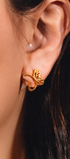 Broqueles Mujer Plata 925 Monarca Mariposa Dorados - Tanya Moss