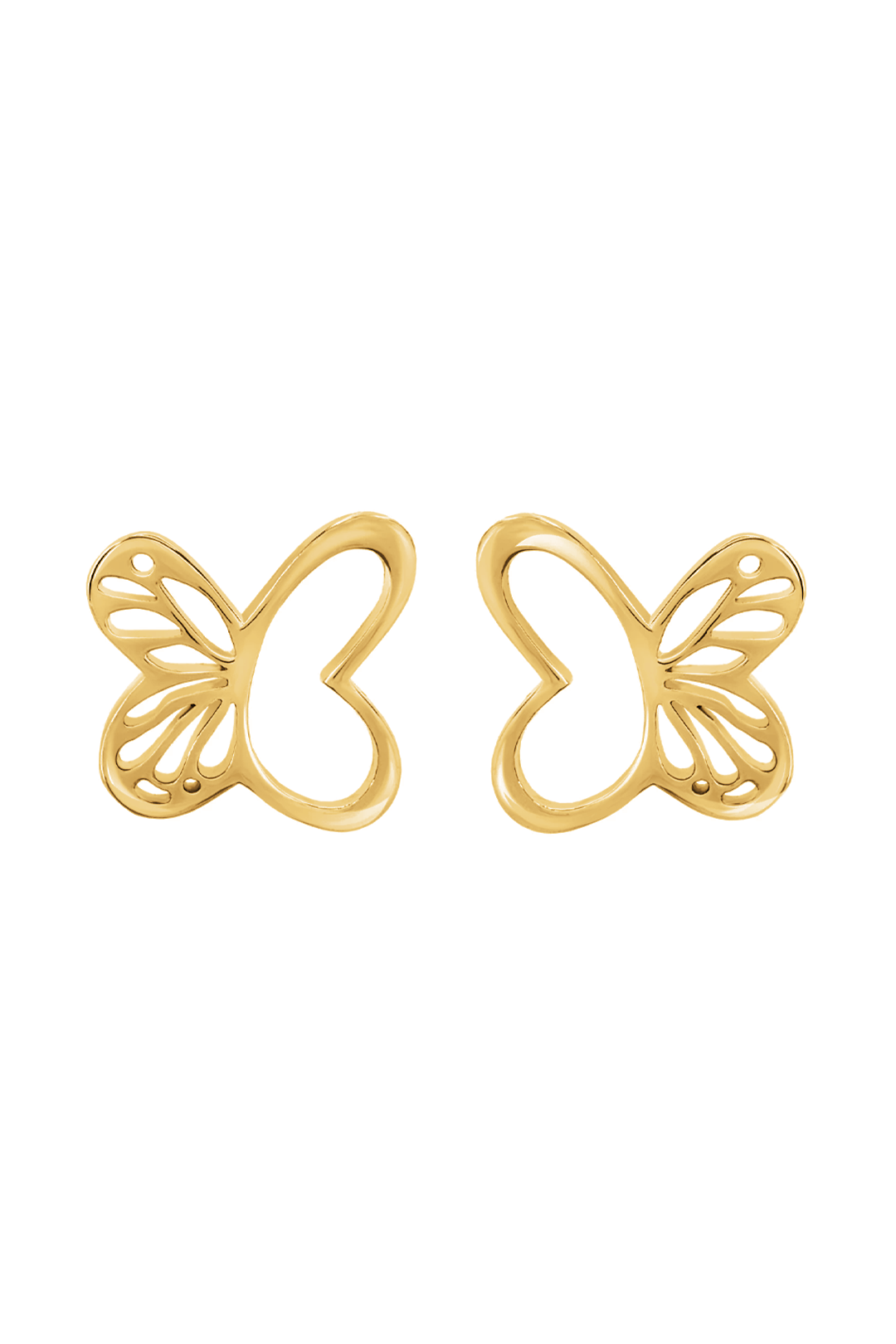 Broqueles Mujer Plata 925 Monarca Mariposa Dorados - Tanya Moss