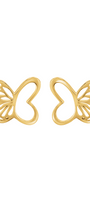 Broqueles Mujer Plata 925 Monarca Mariposa Dorados - Tanya Moss