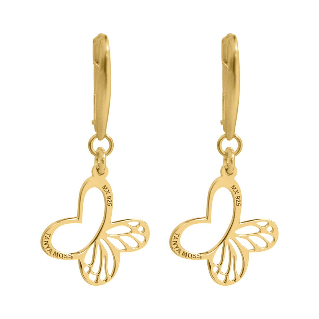 Aretes Monarca Mariposa Mini Dorados - Tanya Moss