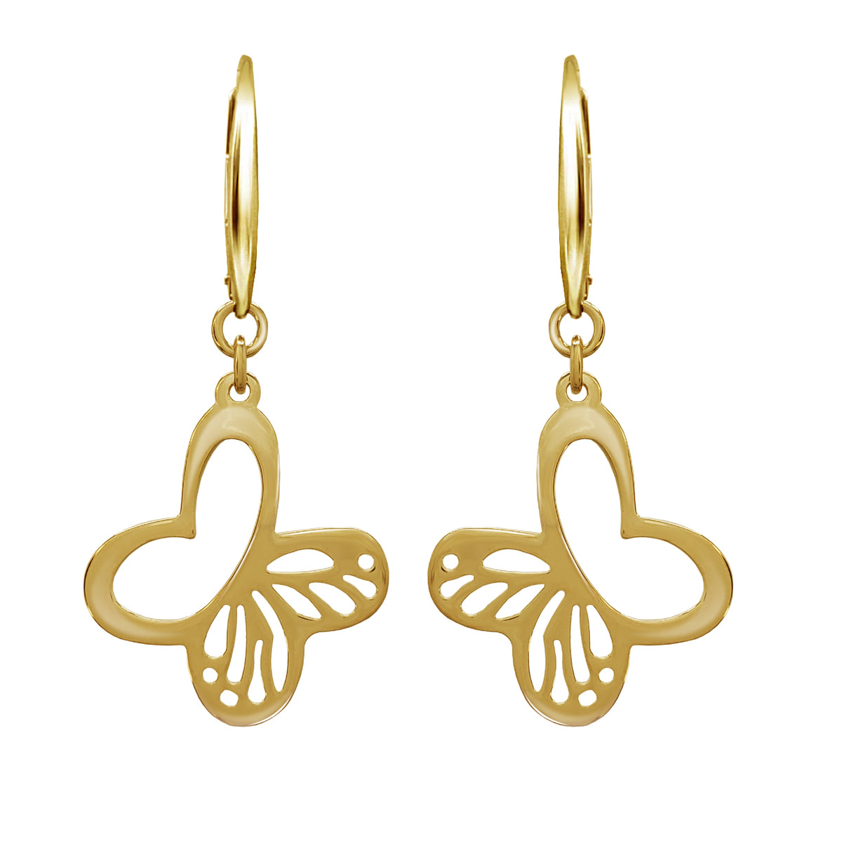 Aretes Monarca Mini 1 Mariposa Dorada