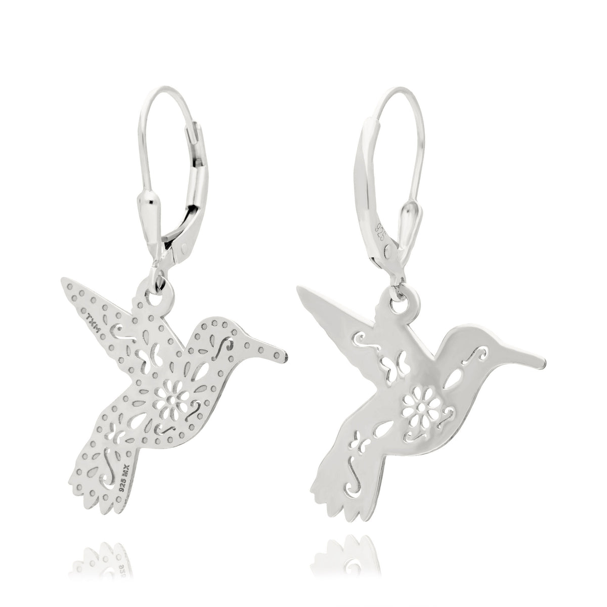 Aretes De Colibri De Plata