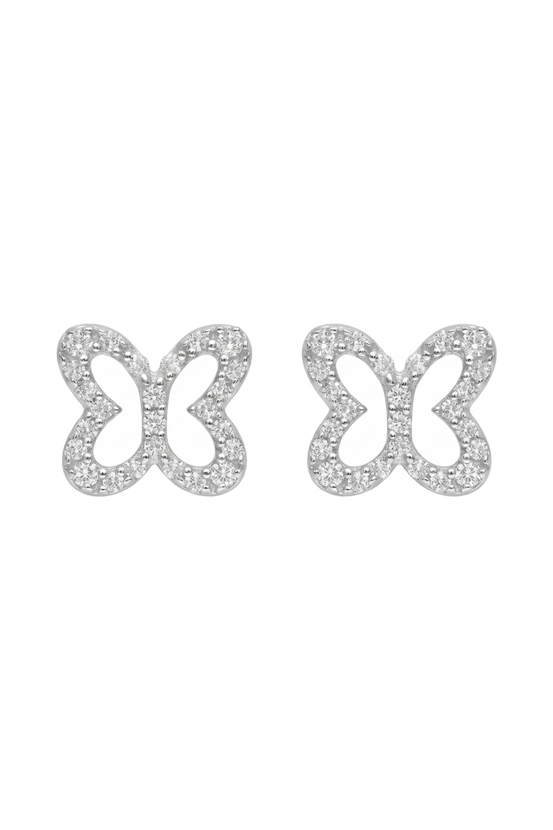 Broqueles Mujer Plata 925 Lucina Mariposa Circonia