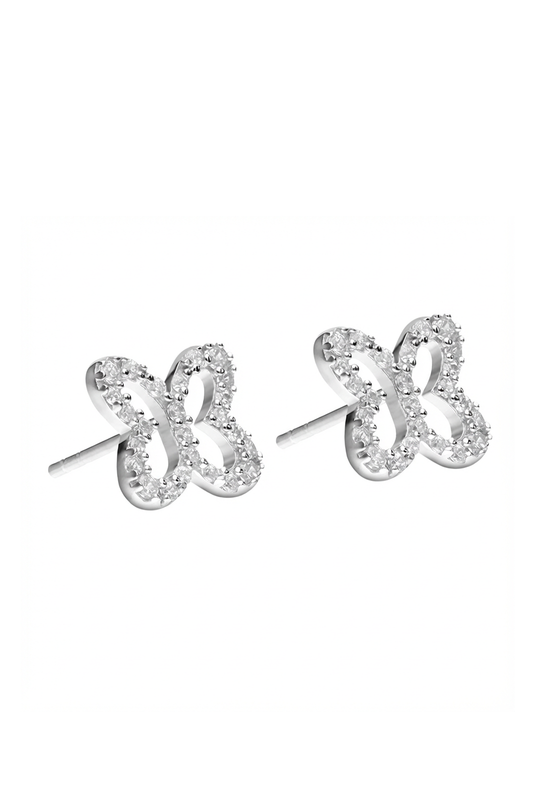 Broqueles Mujer Plata 925 Lucina Mariposa Circonia