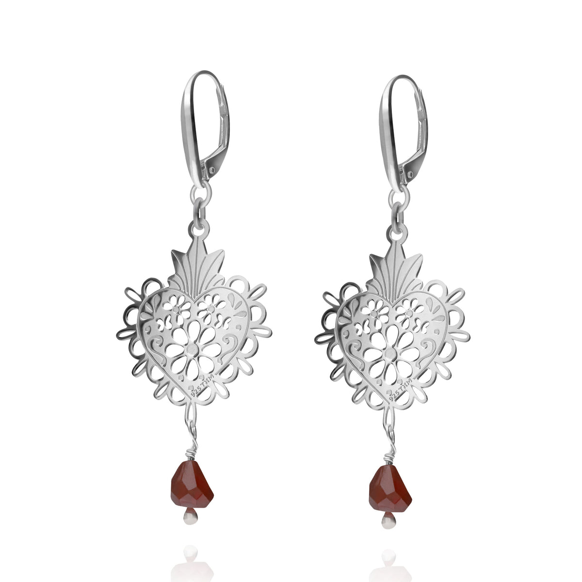 Aretes Mexicanizado Corazón Milagritos