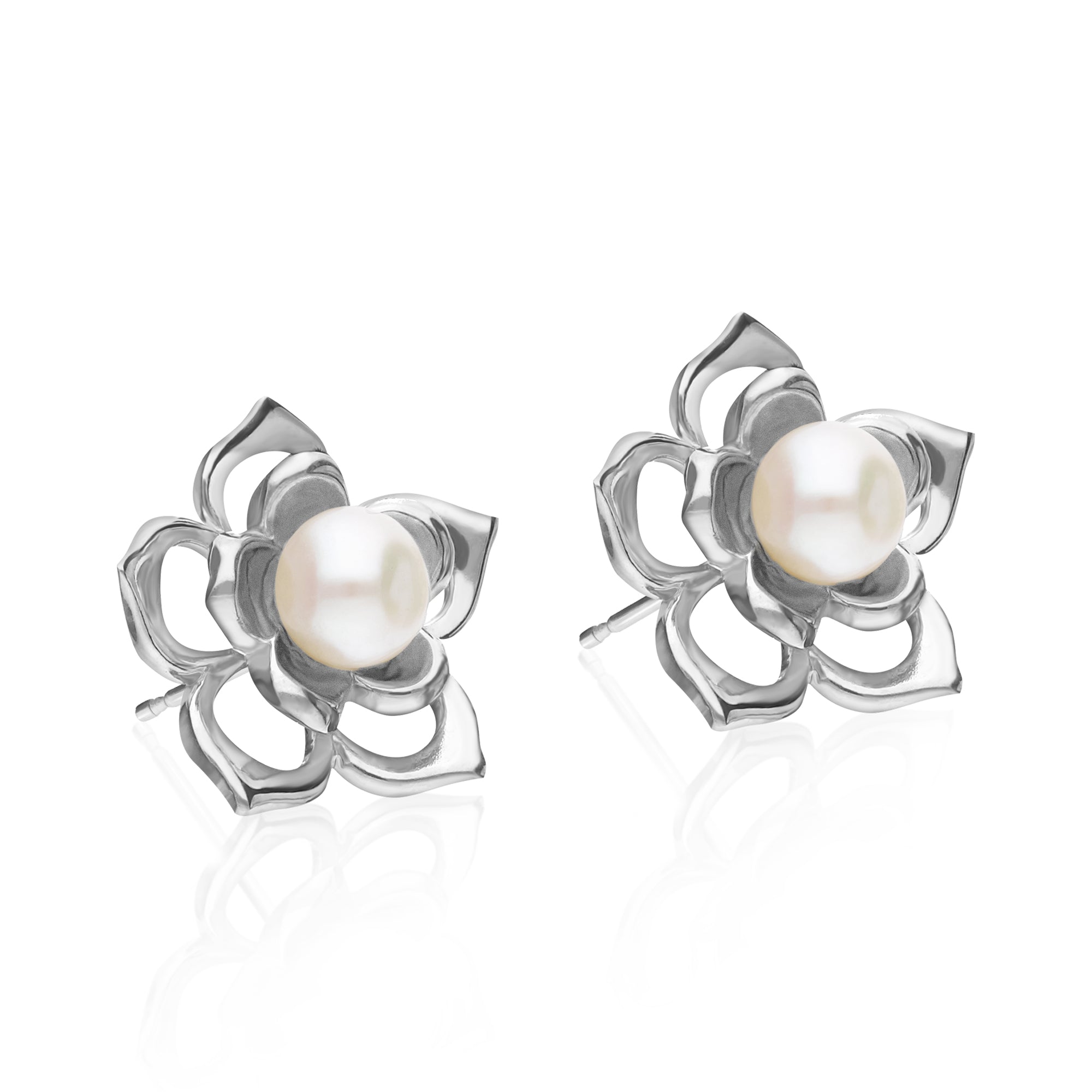 Broquel de Flor doble con Perla - Tanya Moss