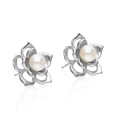 Broquel de Flor doble con Perla