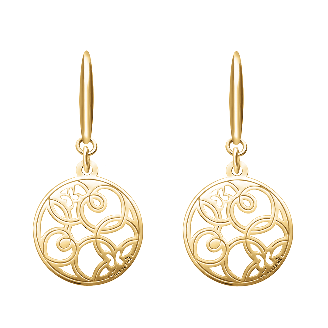 Aretes Plata 925 Joy Circulo Dorados - Tanya Moss