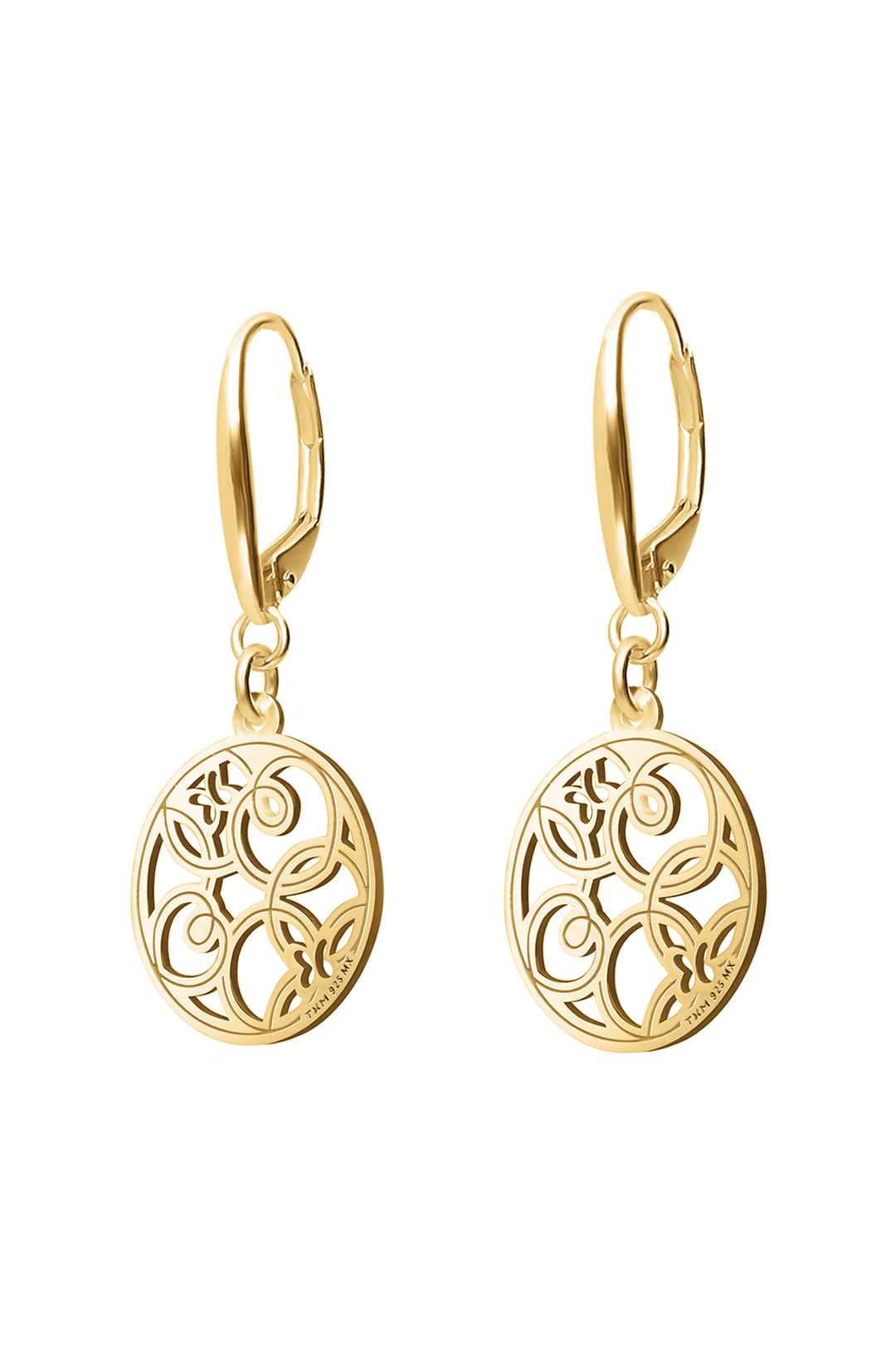 Aretes Plata 925 Joy Circulo Dorados