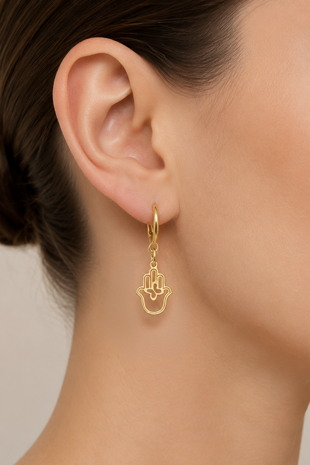 Aretes Mujer Plata 925 Carisma Mano Dorados