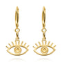 Aretes Mujer Plata 925 Carisma Ojo Dorados