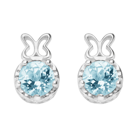 Broqueles Plata 925 Valeska Con Topacio - Tanya Moss