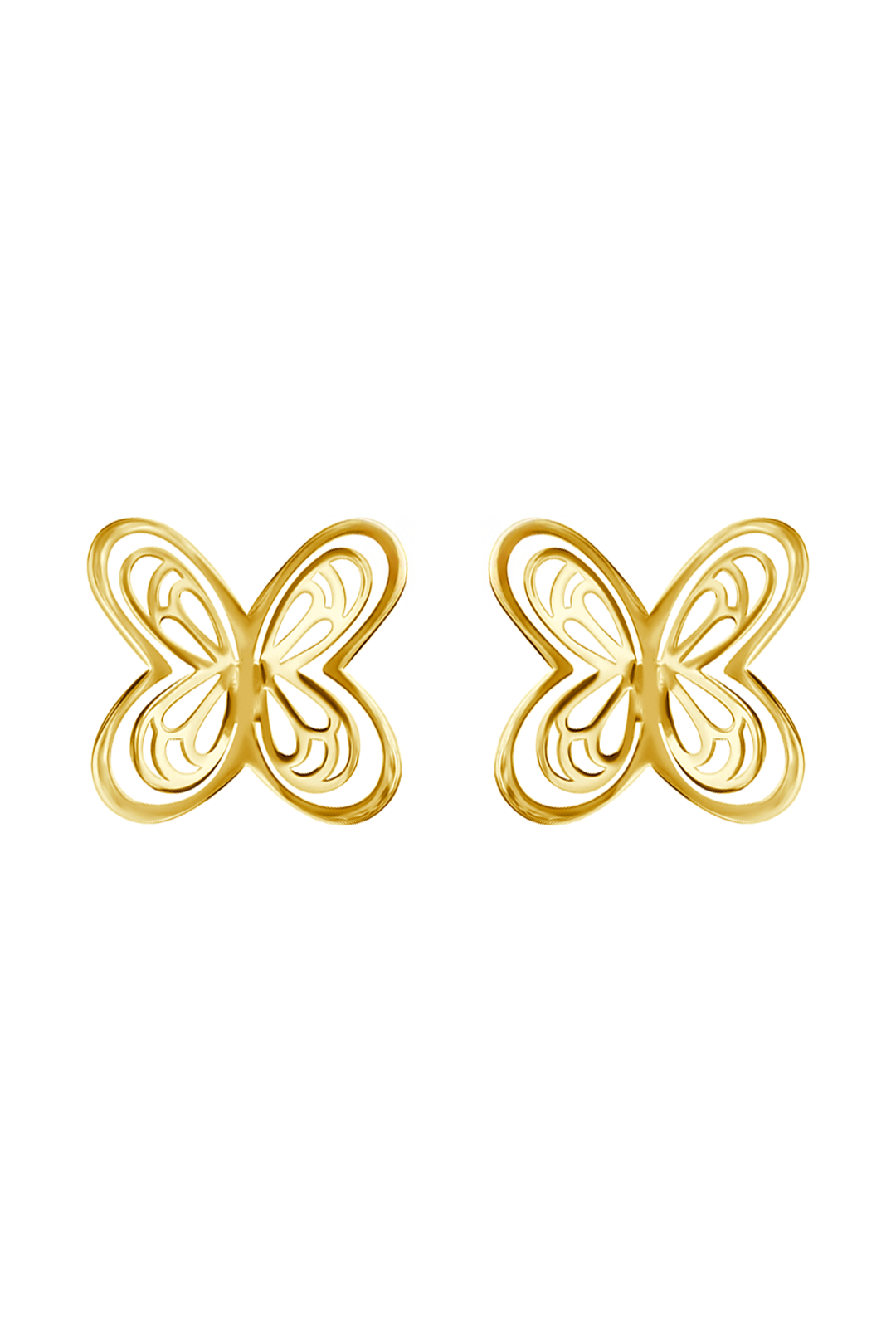 Broqueles Mujer Plata 925 Aurora Mariposa Dorados