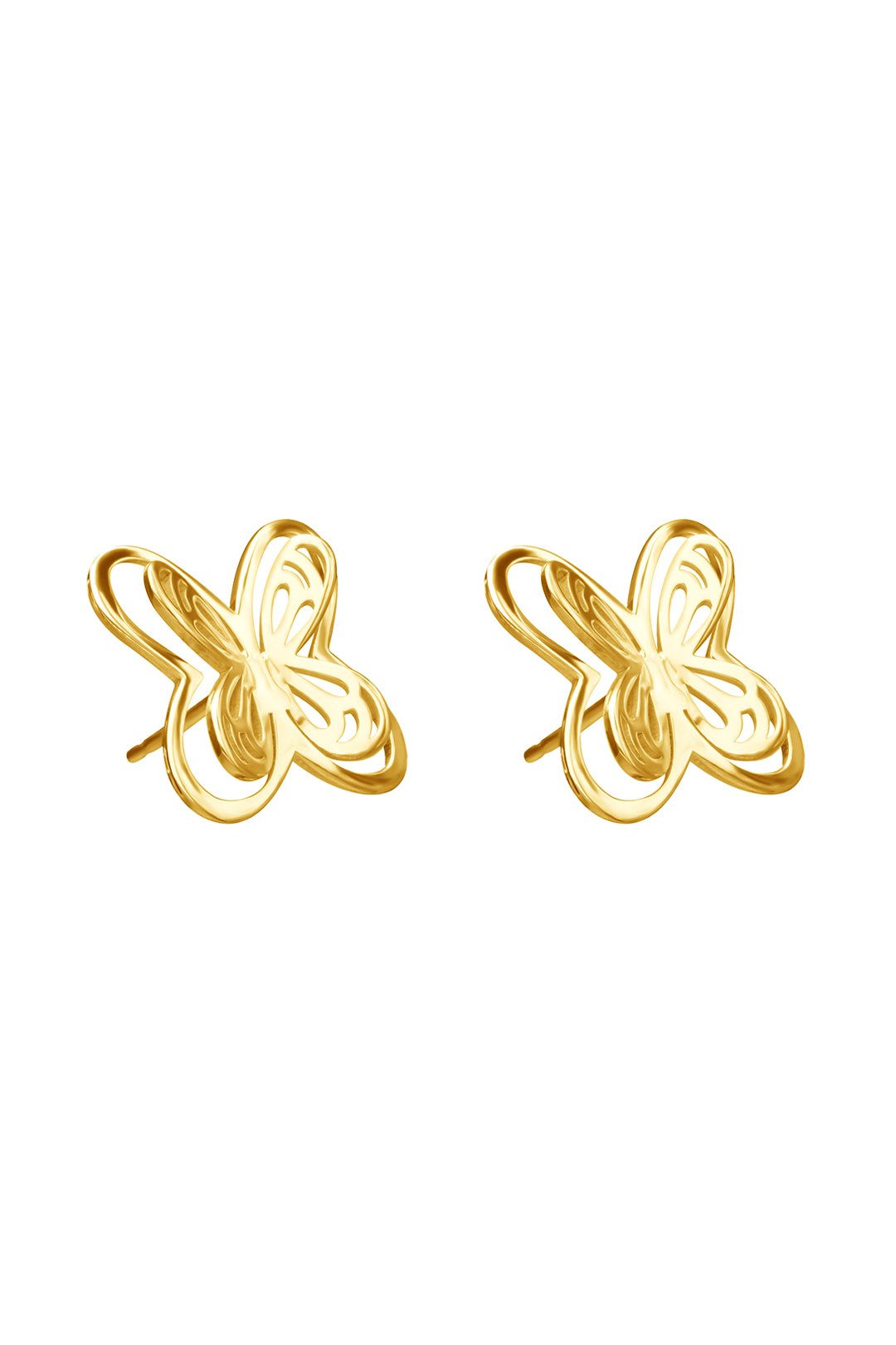 Broqueles Mujer Plata 925 Aurora Mariposa Baño de Oro
