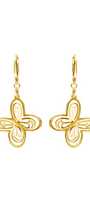 Aretes Plata 925 Monarca Mariposa Dorados - Tanya Moss