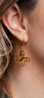 Aretes Plata 925 Monarca Mariposa Dorados - Tanya Moss