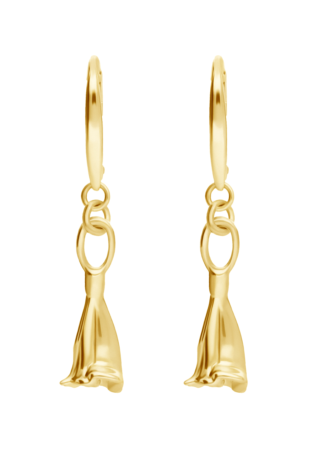 Aretes Plata 925 Jacaranda Flor Dorados
