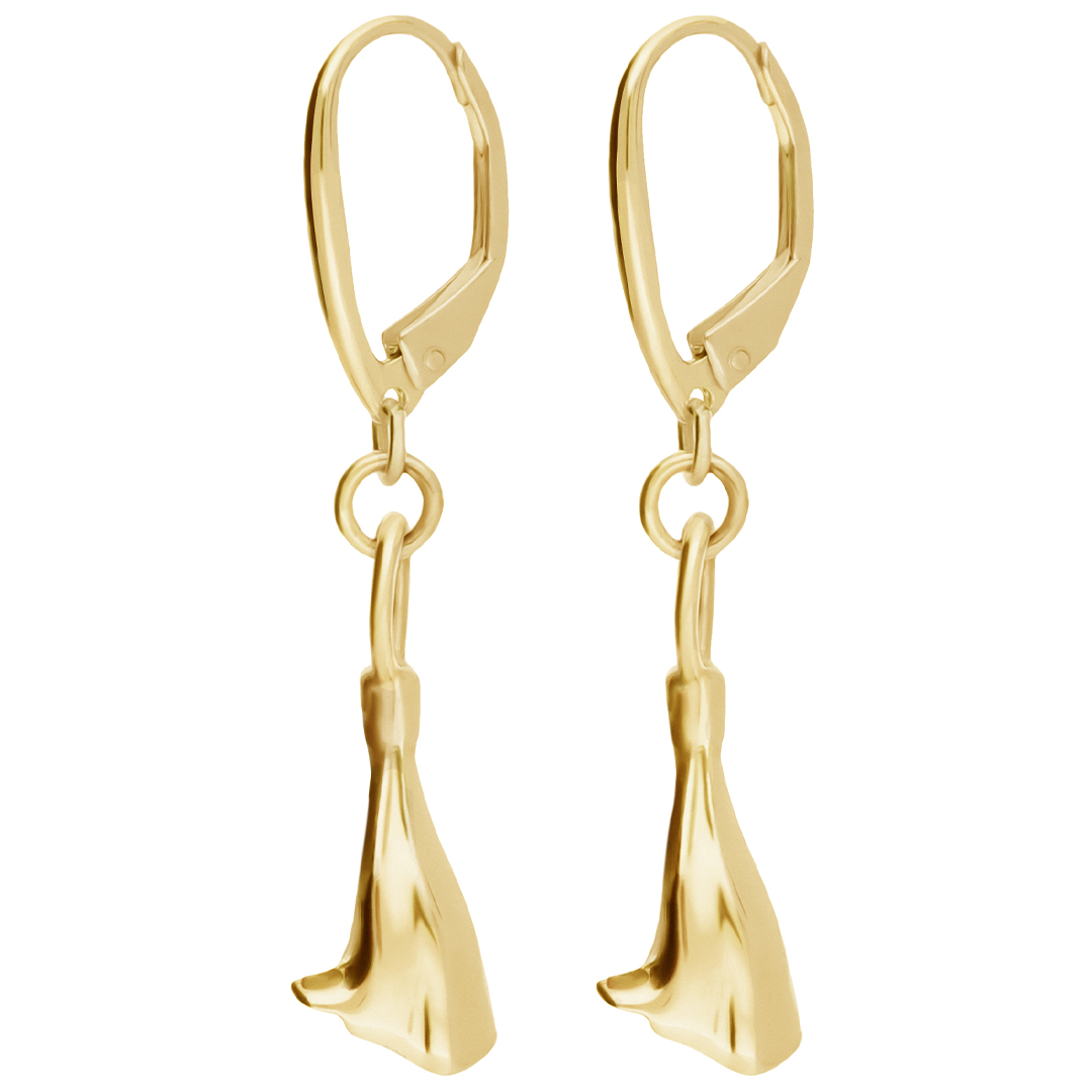 Aretes Plata 925 Jacaranda Flor Dorados