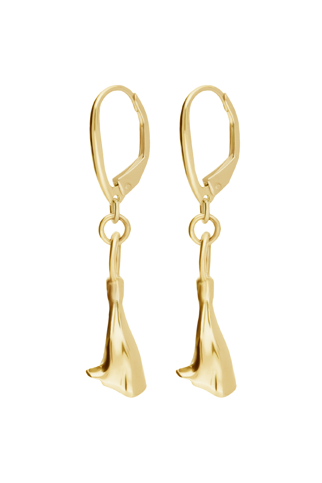 Aretes Plata 925 Jacaranda Flor Dorados
