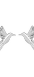 Broqueles Mujer Plata 925 Mensaje Amor Colibri - Tanya Moss