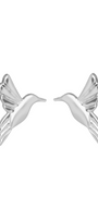 Broqueles Mujer Plata 925 Mensaje Amor Colibri - Tanya Moss