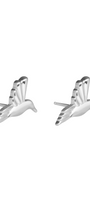 Broqueles Mujer Plata 925 Mensaje Amor Colibri - Tanya Moss