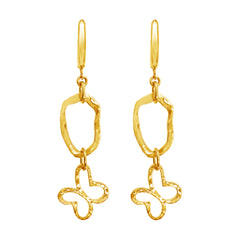 Aretes Liberty Plata 925 Eslabón Mariposa