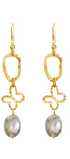 Aretes Plata 925 Liberty Eslabón Mariposa Piedra Dorados - Tanya Moss