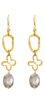 Aretes Plata 925 Liberty Eslabón Mariposa Piedra Dorados - Tanya Moss