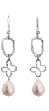 Aretes Plata 925 Liberty Eslabón Mariposa Perla - Tanya Moss