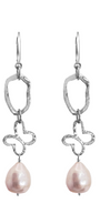 Aretes Plata 925 Liberty Eslabón Mariposa Perla - Tanya Moss
