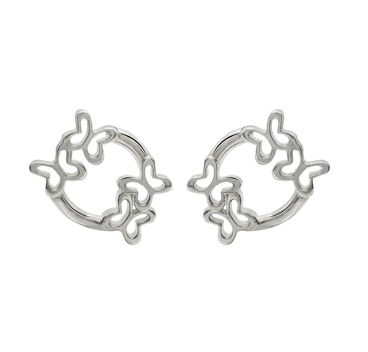 Broqueles Mujer Plata 925 Única Mariposas