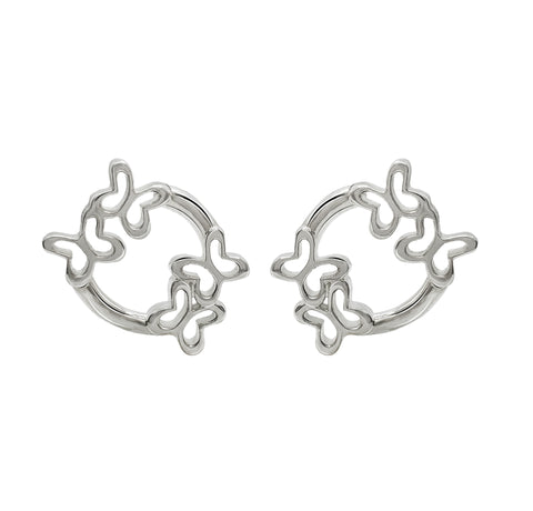 Broqueles Mujer Plata 925 Única Mariposas