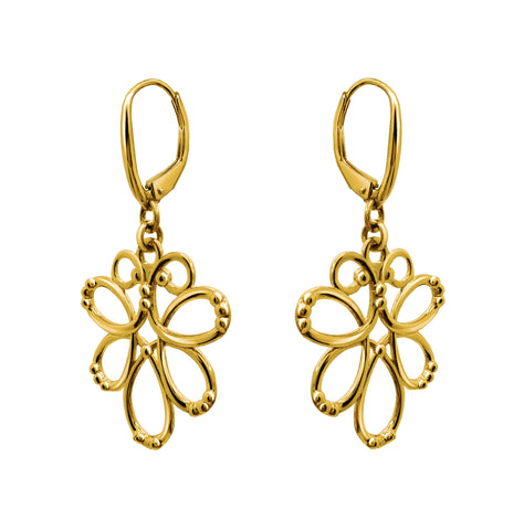 Aretes Mujer Plata 925 Serenata 1 Modulo Dorados