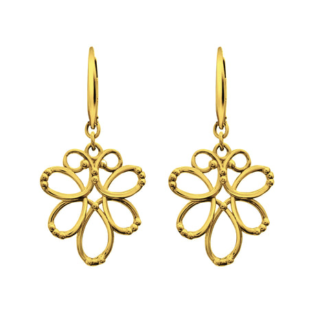 Aretes Mujer Plata 925 Serenata 1 Modulo Dorados