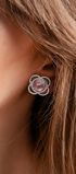 Broqueles Mujer Plata 925 Rose Mop Cristal - Tanya Moss