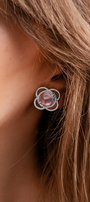 Broqueles Mujer Plata 925 Rose Mop Cristal - Tanya Moss