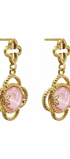 Aretes Plata 925 Rose Mariposa Mop Cristal Dorados - Tanya Moss
