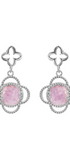 Aretes Plata 925 Rose Mariposa Mop Cristal - Tanya Moss