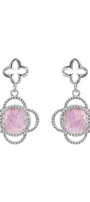 Aretes Plata 925 Rose Mariposa Mop Cristal - Tanya Moss