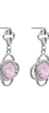 Aretes Plata 925 Rose Mariposa Mop Cristal - Tanya Moss
