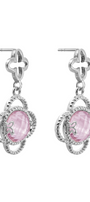 Aretes Plata 925 Rose Mariposa Mop Cristal - Tanya Moss