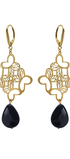 Aretes Plata 925 Monarca Rombo Mariposa Agata Dorados - Tanya Moss