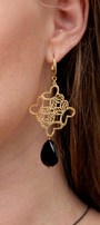 Aretes Plata 925 Monarca Rombo Mariposa Agata Dorados - Tanya Moss